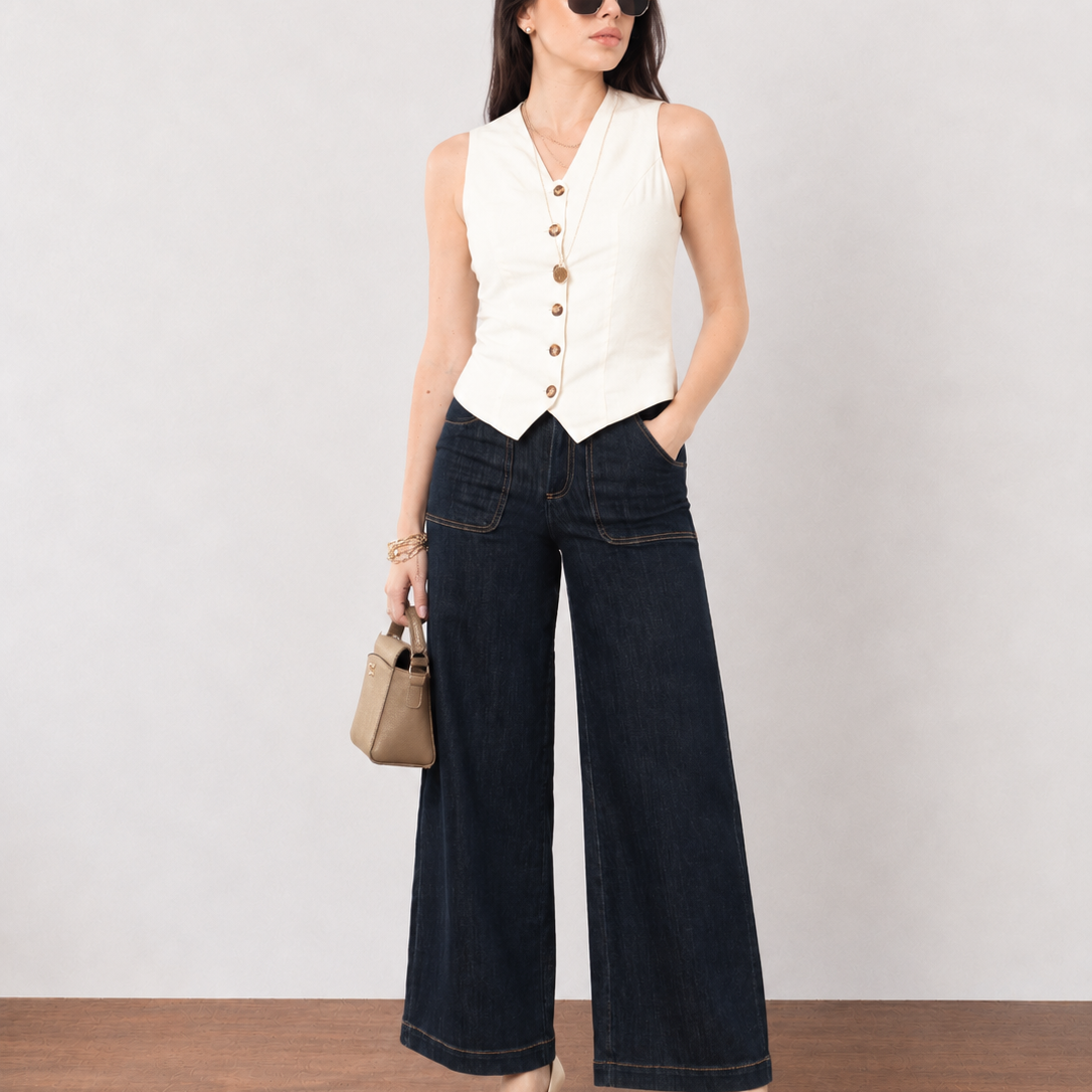 Ginger Linen Vest