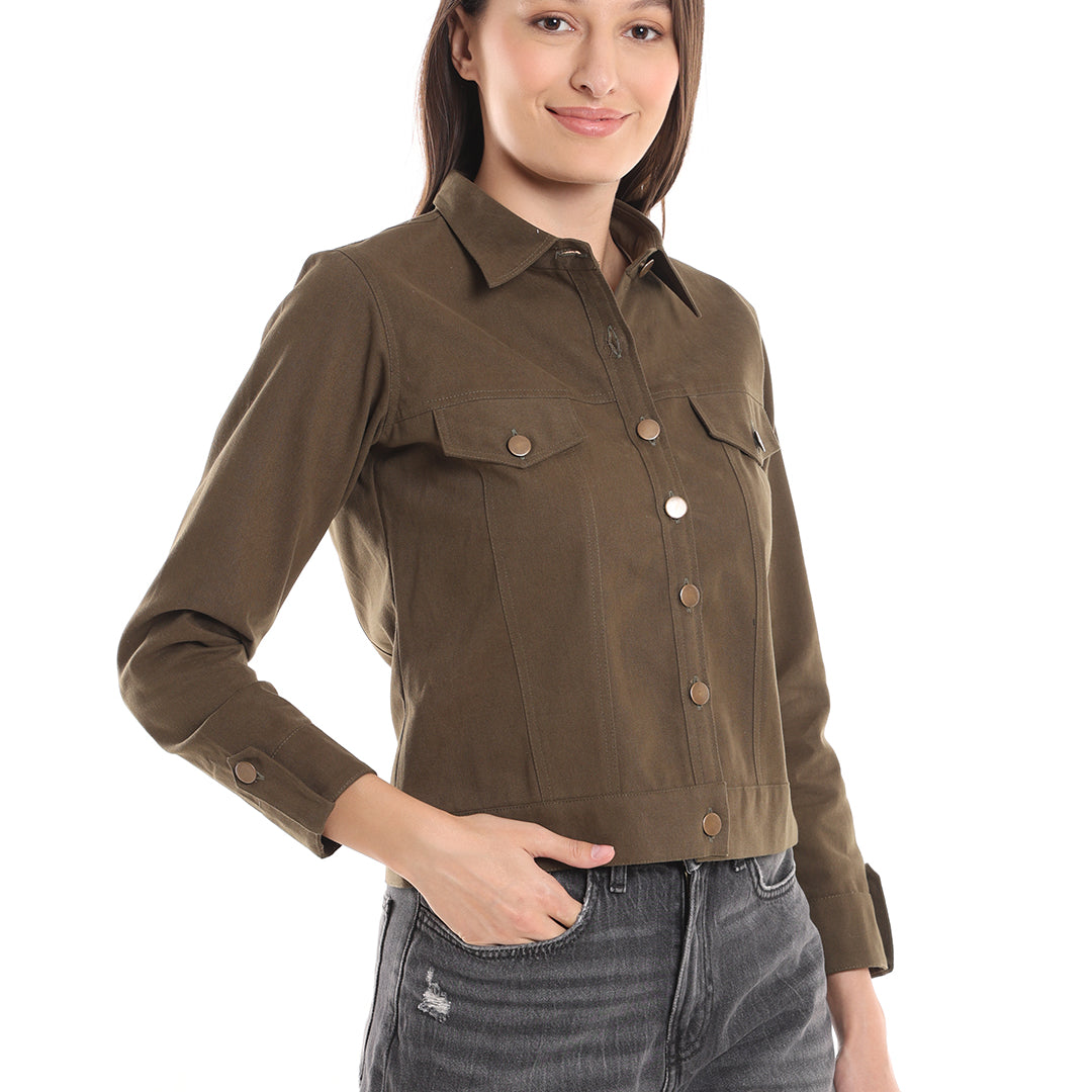Dani Cropped Light Trucker Jacket