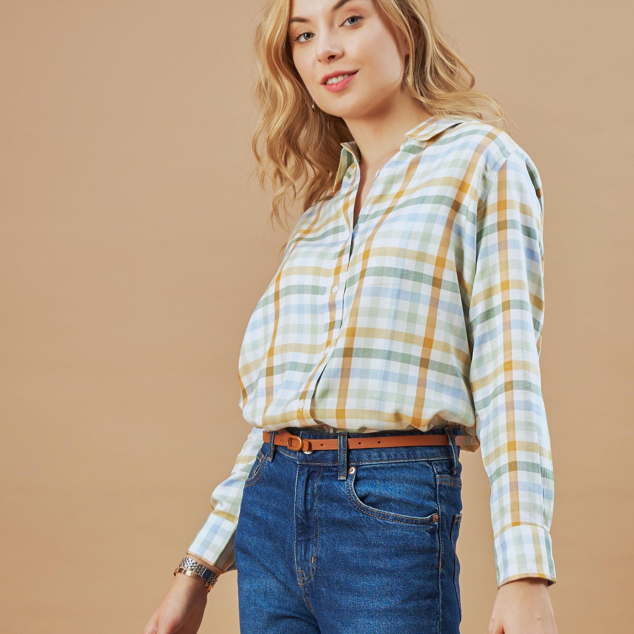 Delnaz Checks Cotton Office Casual Shirt