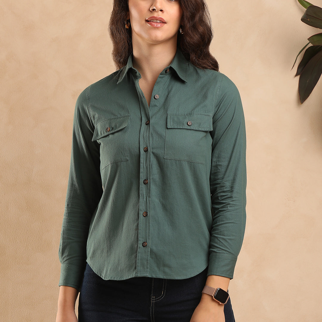 Analia Cotton Utility Shirt