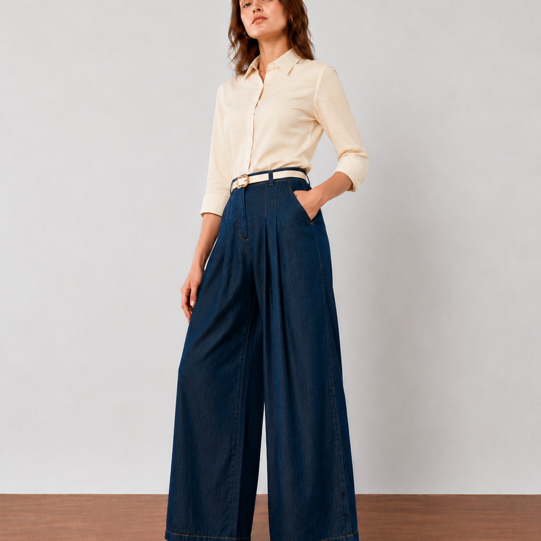 Freedom Wide Leg Denim Pants