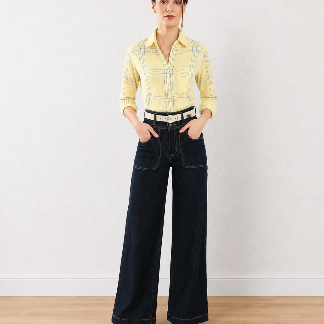 Earnia Checks Cotton Office Shirt