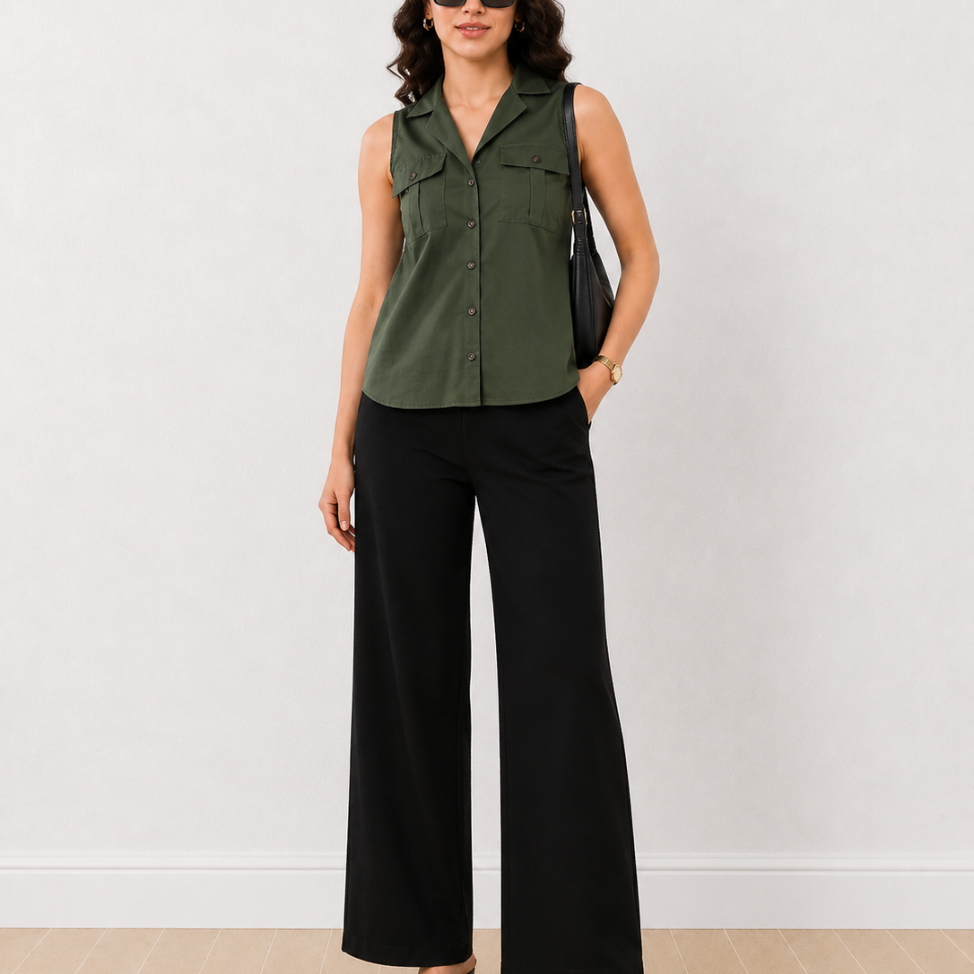 Dawn Sleeveless Utility Shirt
