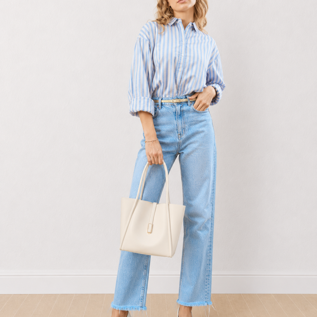 Darryl Striped Viscose Casual Shirt