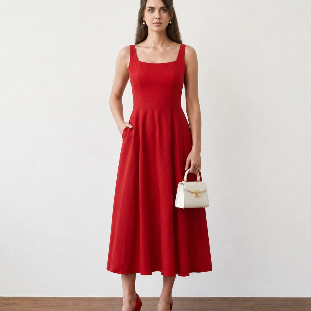 Genesis Cotton Midi Dress