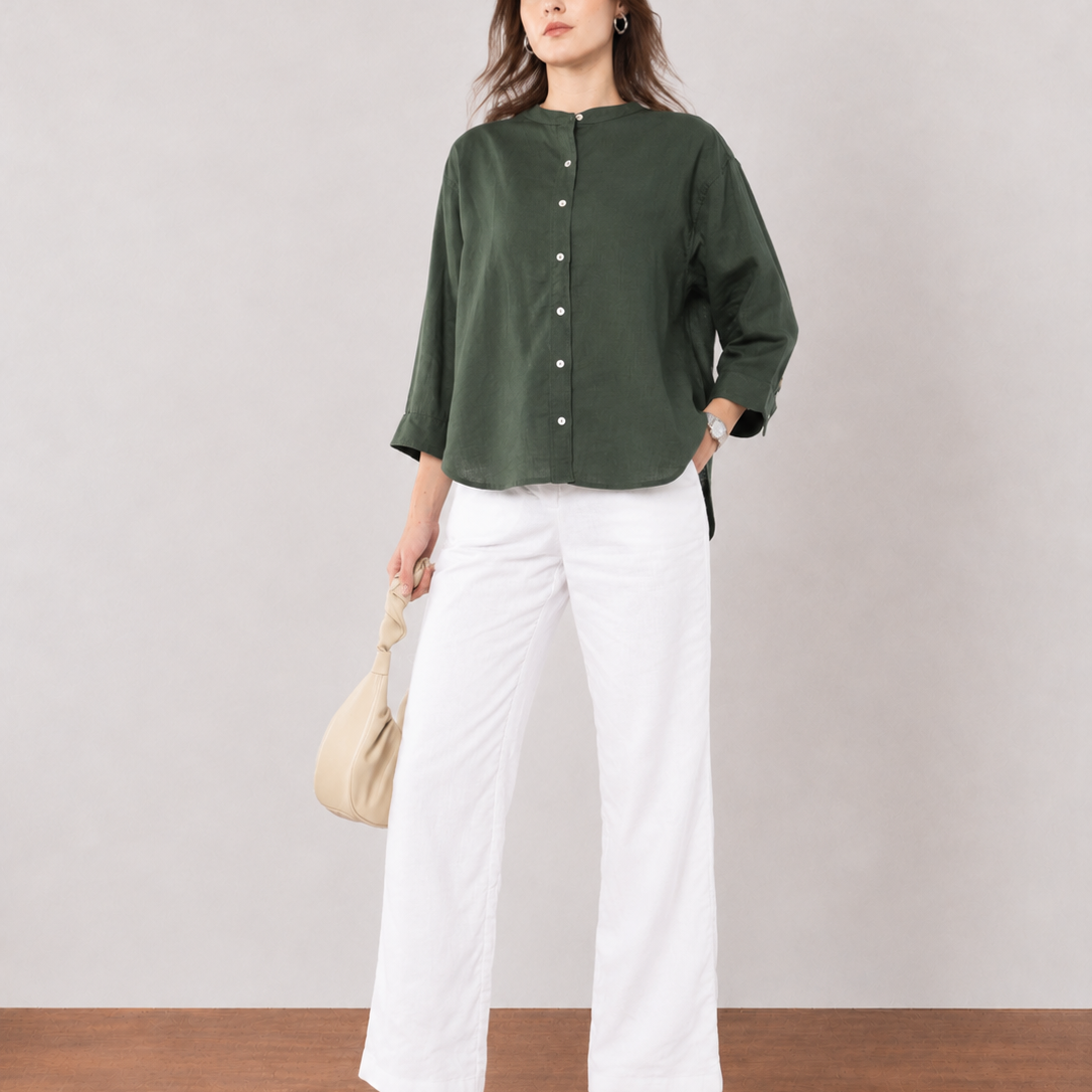 Forest Cotton Linen Shirt