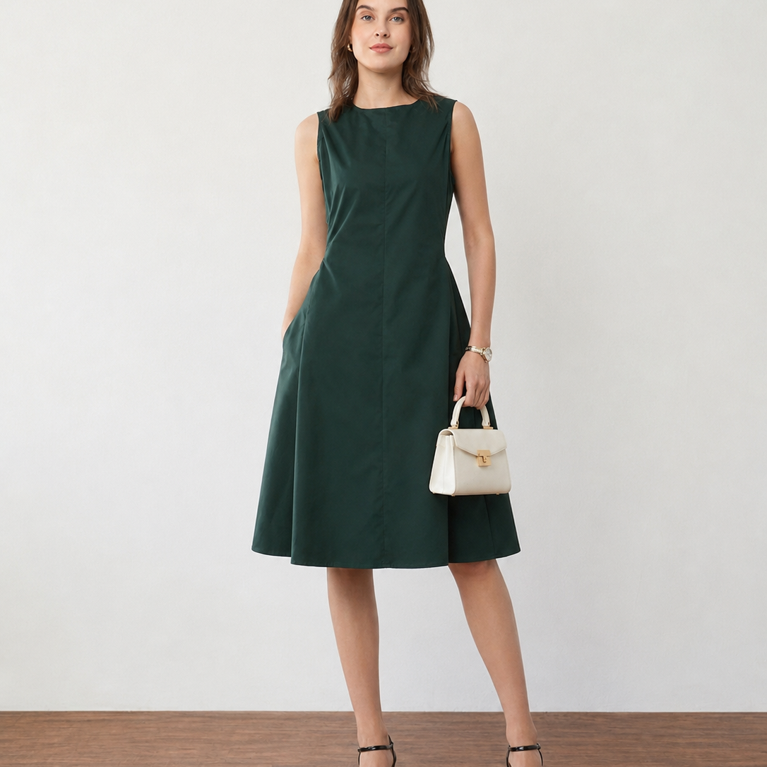 Freya Princess Seam Fit and Flare Dress