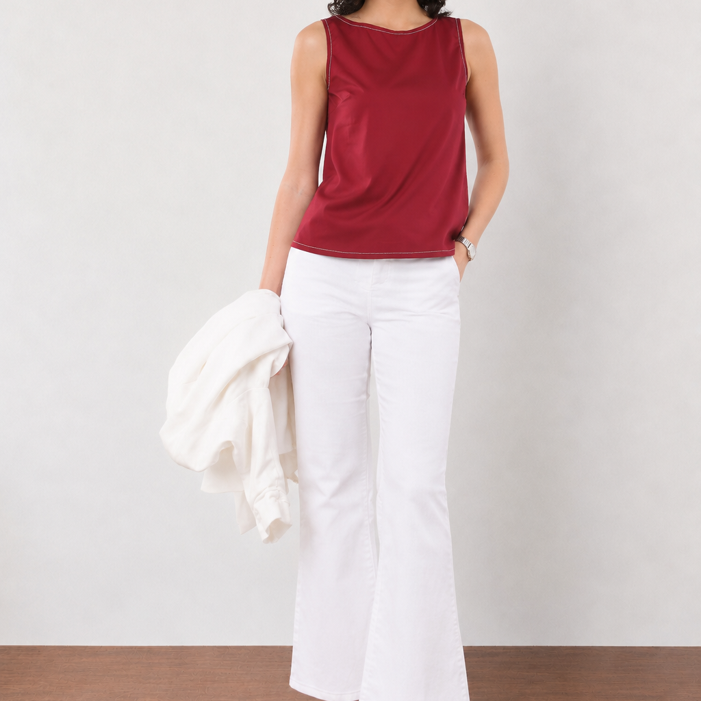 Etta Cotton Classy Formal Sleeveless Top