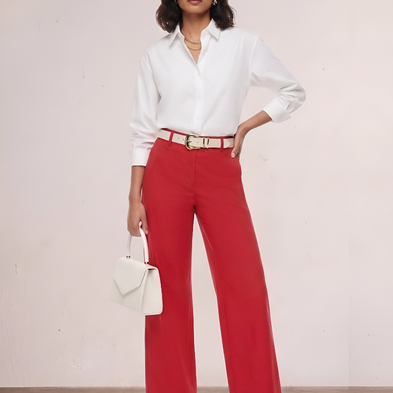 Garnet Pleated Broad Pants
