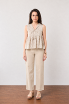 Gretchen Printed Peplum Top