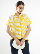 Eartha Yellow Stripes Office Shirt