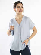 Ellora Stripes Formal Top