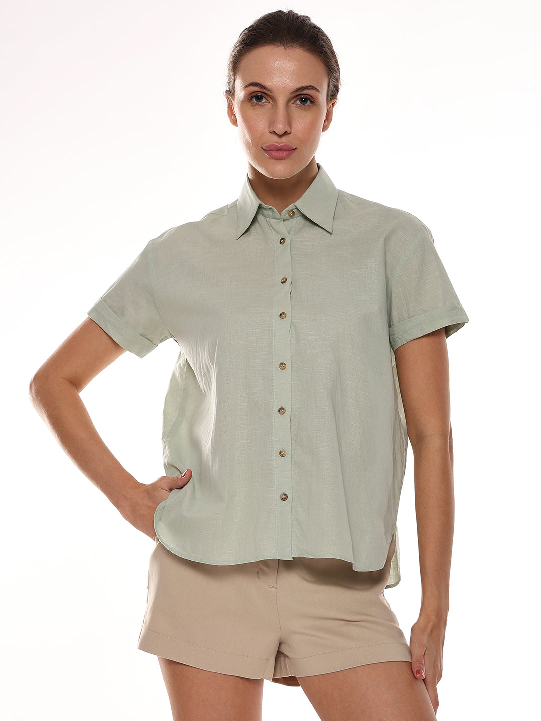 Ariana Formal Half Sleeves Cotton Shirt