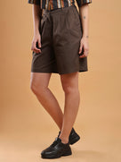 Carter Chocolate Brown Knee Length Bermuda Shorts