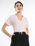 Ellora Stripes Formal Top