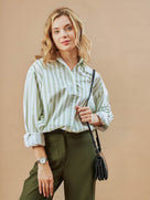 Delilah Stripped Cotton Oversized Shirt