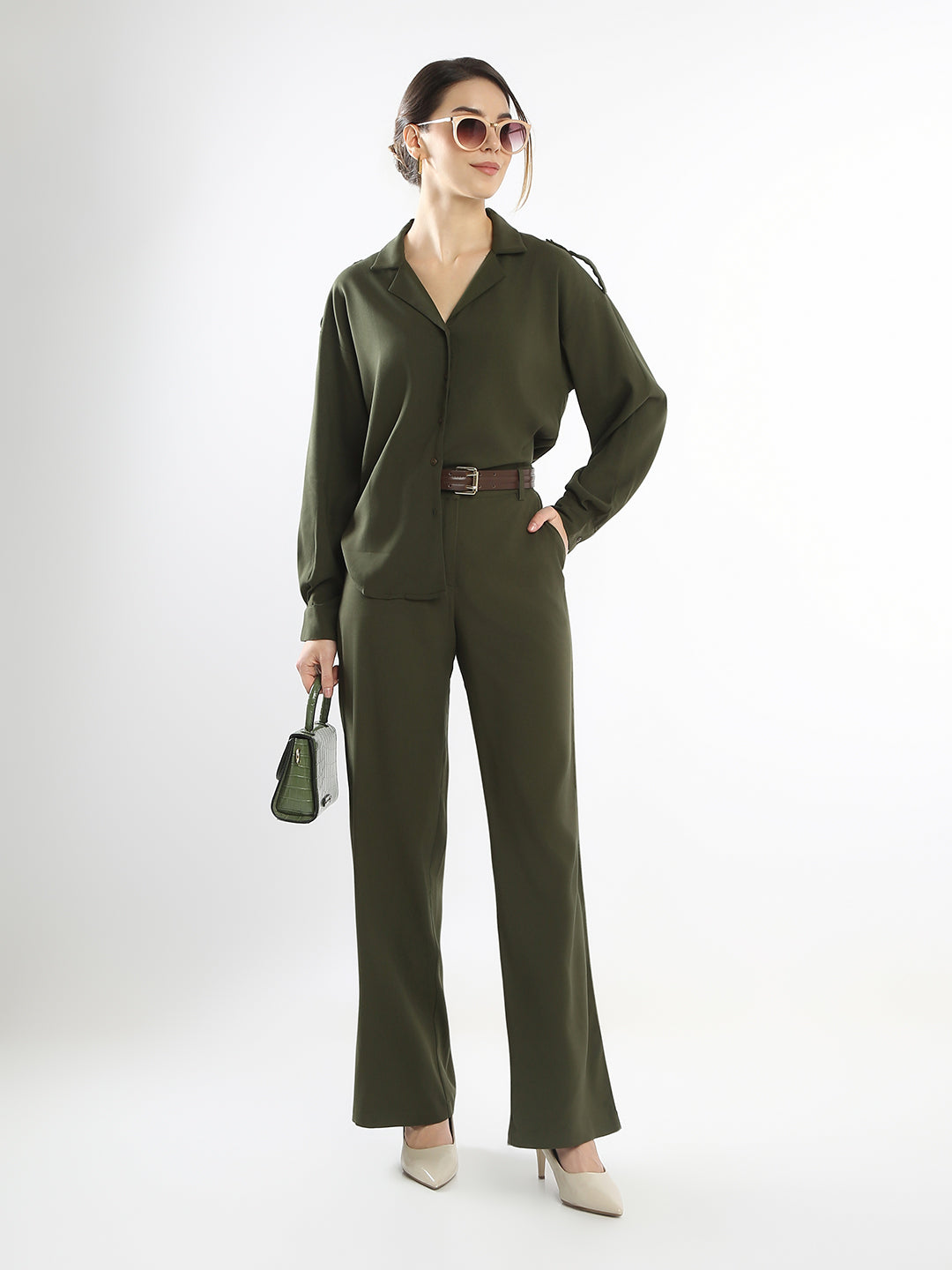Durance Viscose Stylish Office Co-Ord Set