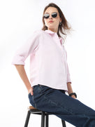 Folk Striped Cotton Shirt with Side Buttons