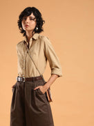 Charlie Beige Cotton Formal Shirt