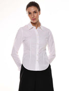 Anna White Cotton Formal Shirt for Women - Munich Fit from GAZILLION - Front Look