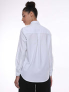 Aria White Oxford Cotton Shirt for Women - Zurich fit from GAZILLION - Back Look