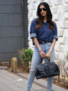 Athena Blue Denim Oversized Shirt for Woman from GAZILLION - Outdoor Stylised