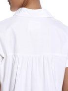 Bershka White Oxford Cotton Boxy Shirt for Women - Madrid Fit from GAZILLION - Back Detail