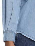 Brynn Light Blue Denim Shirt for Women - Zurich Fit from GAZILLION - Sleeve Detail