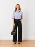 Edilia Stripes Cotton Oversized Shirt