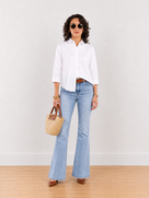 Elizabeth White Stylish Pleated Back Cotton Shirt