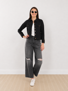 Dani Cropped Light Trucker Jacket
