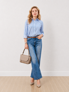 Dede Blue & White Striped Formal Shirt