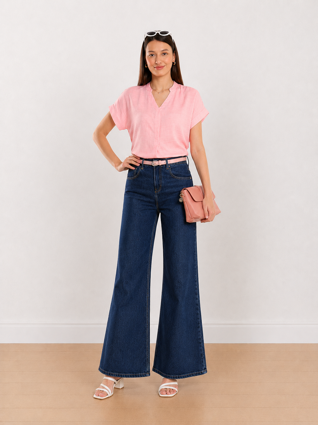 Chloe Pink Stylish Formal Top