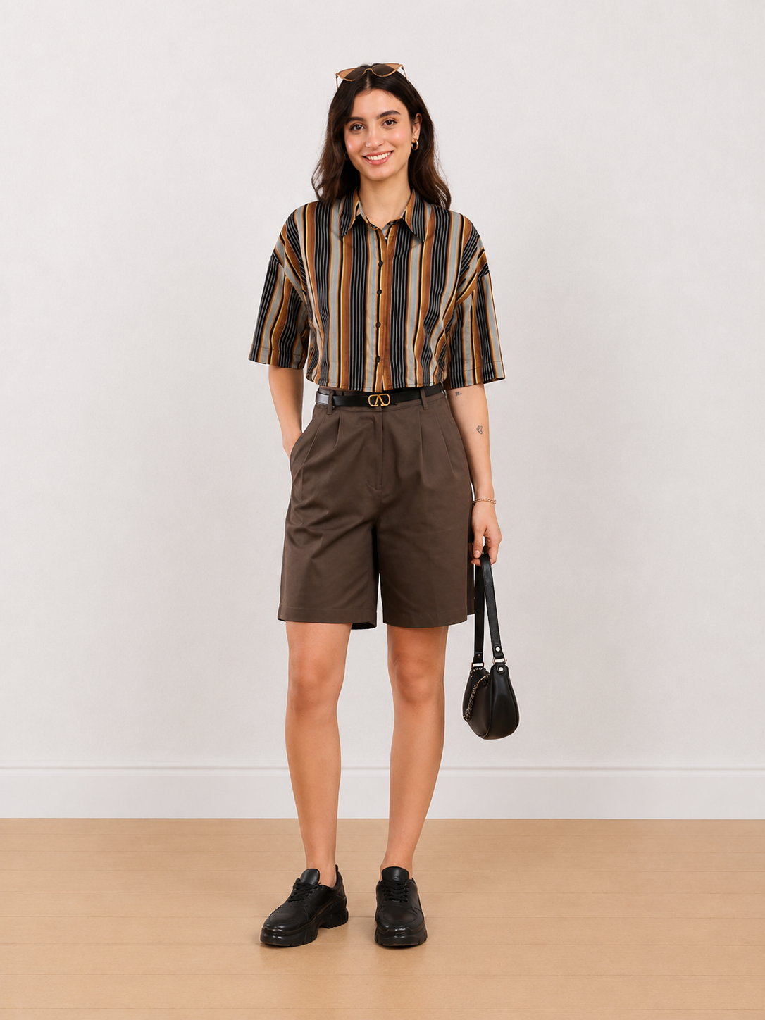Carter Chocolate Brown Knee Length Bermuda Shorts