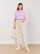 Christian Lavender Cropped Shirt