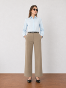 Faye Cotton Flat Front Pants