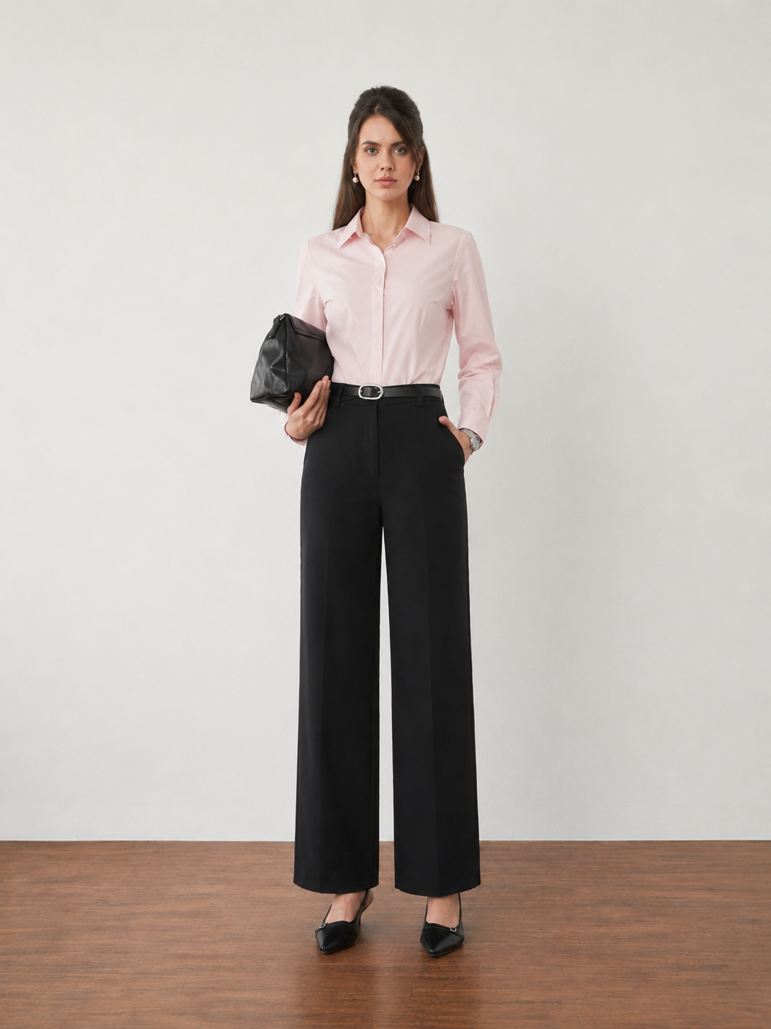 Faye Cotton Flat Front Pants