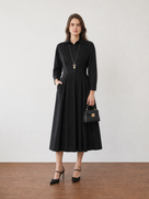 Francesca Drop Shoulder Formal Midi Dress