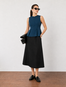 Farina Pleated Sleeveless Formal Top