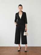 Faith Cropped Cotton Blazer
