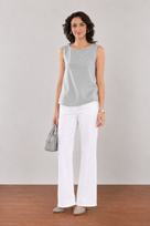 Easel Soft Linen White Formal Pants