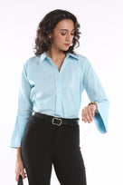 Emery Sky Blue Cotton Formal Shirt
