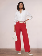 Garnet Pleated Broad Pants