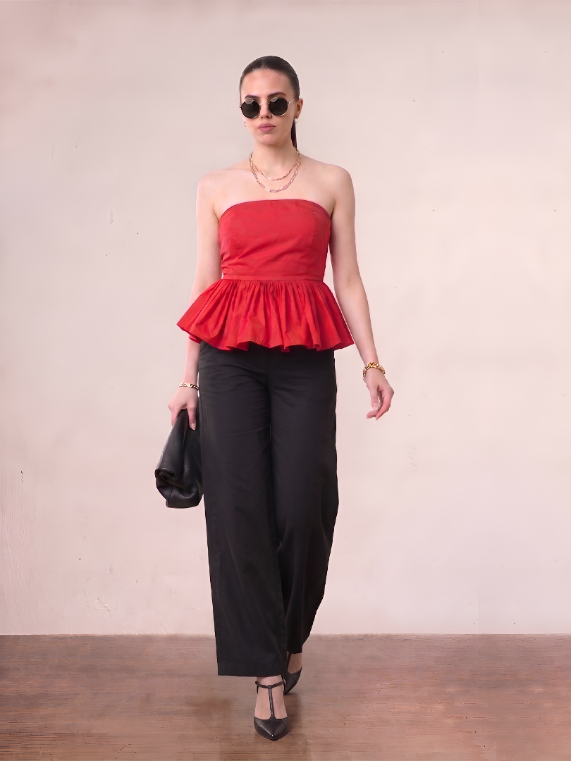 Gemma Cotton Strapless Top